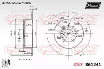 MAXTECH 8612410080 -  Тормозной диск