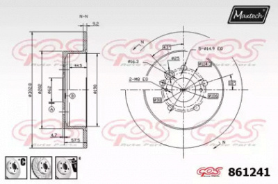 MAXTECH 8612416980 -  Тормозной диск