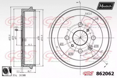 MAXTECH 8620620060 -  Тормозной барабан