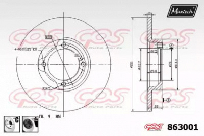 MAXTECH 8630016060 -  Тормозной диск