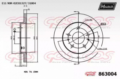 MAXTECH 8630040000 -  Тормозной диск