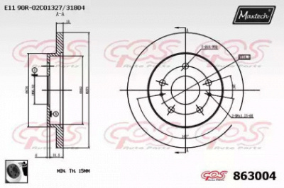 MAXTECH 8630040060 -  Тормозной диск