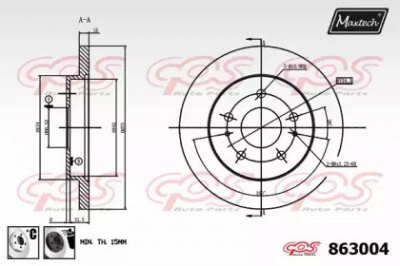 MAXTECH 8630046060 -  Тормозной диск