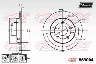 MAXTECH 8630046980 -  Тормозной диск