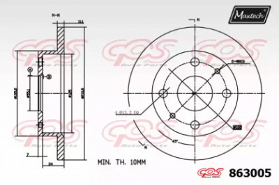 MAXTECH 8630050000 -  Тормозной диск