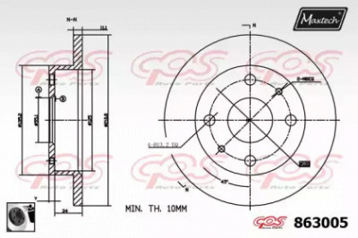MAXTECH 8630050060 -  Тормозной диск