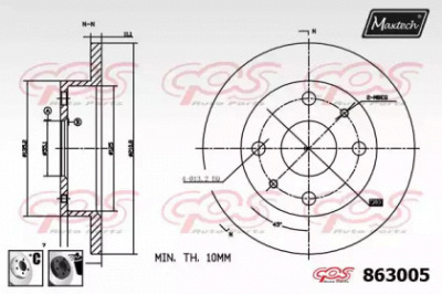 MAXTECH 8630056060 -  Тормозной диск