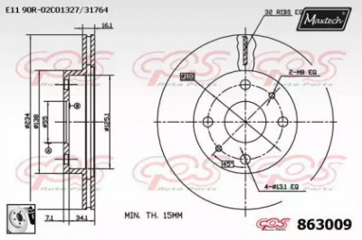 MAXTECH 8630090080 -  Тормозной диск
