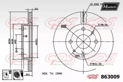 MAXTECH 8630096060 -  Тормозной диск
