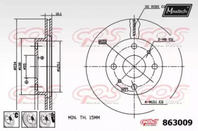 MAXTECH 8630096980 -  Тормозной диск