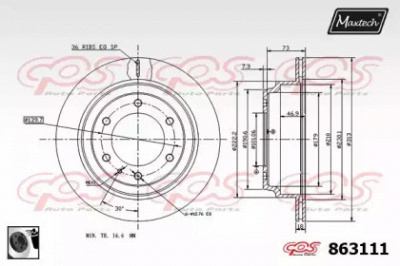 MAXTECH 8631110060 -  Тормозной диск