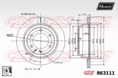 MAXTECH 8631110080 -  Тормозной диск