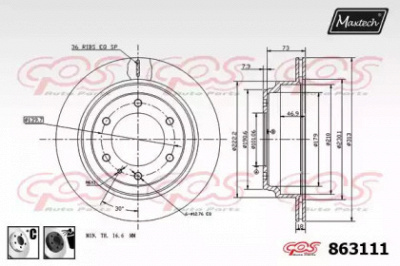 MAXTECH 8631116060 -  Тормозной диск
