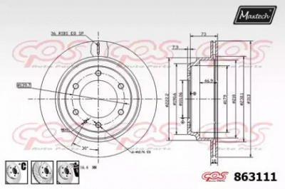 MAXTECH 8631116880 -  Тормозной диск