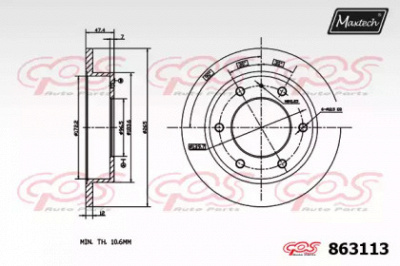 MAXTECH 8631130000 -  Тормозной диск