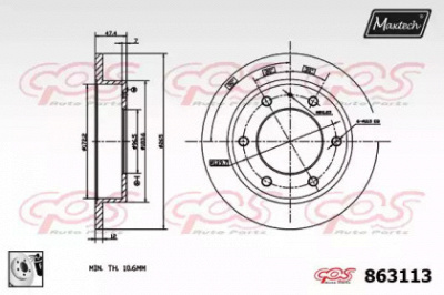 MAXTECH 8631130080 -  Тормозной диск