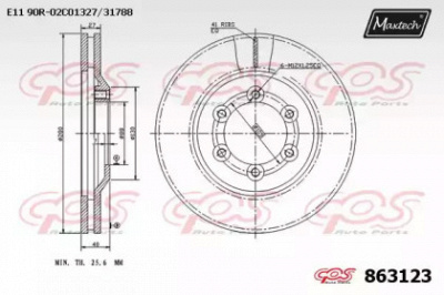 MAXTECH 8631230000 -  Тормозной диск
