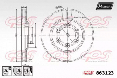 MAXTECH 8631236980 -  Тормозной диск
