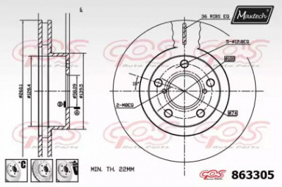 MAXTECH 8633056980 -  Тормозной диск
