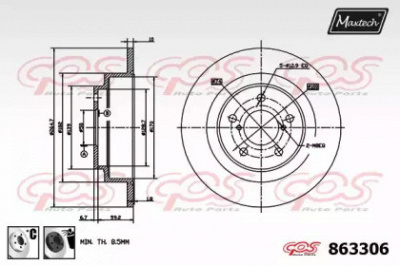 MAXTECH 8633066060 -  Тормозной диск