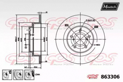 MAXTECH 8633066880 -  Тормозной диск