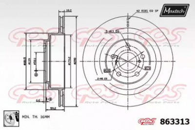 MAXTECH 8633130080 -  Тормозной диск