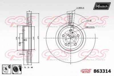 MAXTECH 8633146060 -  Тормозной диск