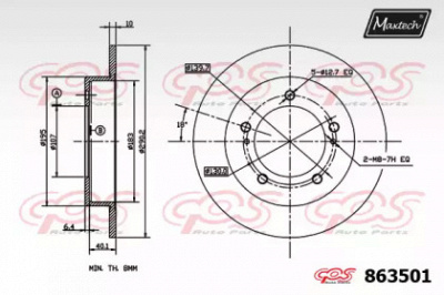 MAXTECH 8635010000 -  Тормозной диск