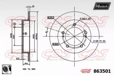 MAXTECH 8635010060 -  Тормозной диск