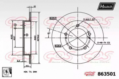 MAXTECH 8635010080 -  Тормозной диск