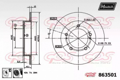 MAXTECH 8635016060 -  Тормозной диск