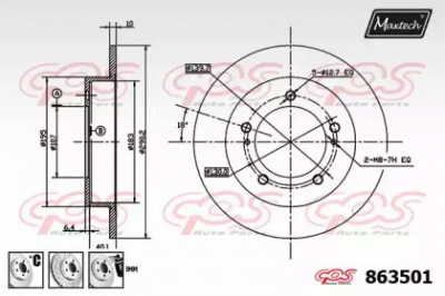 MAXTECH 8635016880 -  Тормозной диск