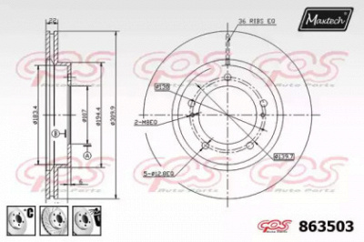 MAXTECH 8635036980 -  Тормозной диск