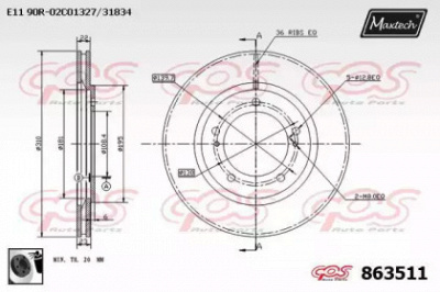 MAXTECH 8635110060 -  Тормозной диск