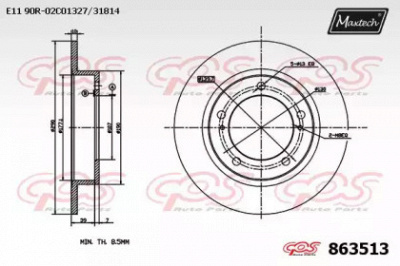MAXTECH 8635130000 -  Тормозной диск