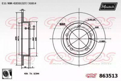 MAXTECH 8635130060 -  Тормозной диск