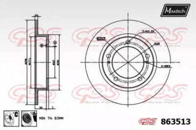 MAXTECH 8635136060 -  Тормозной диск