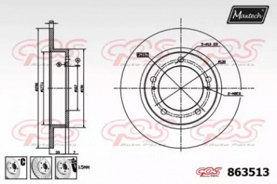 MAXTECH 8635136980 -  Тормозной диск