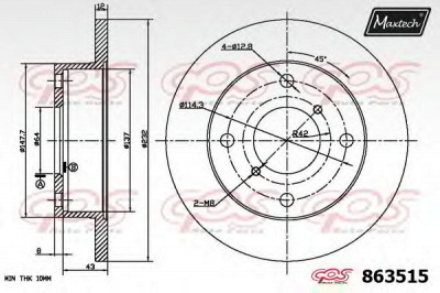 MAXTECH 8635156980 -  Тормозной диск