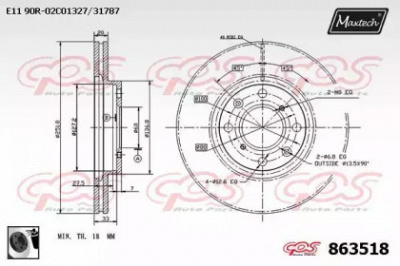 MAXTECH 8635180060 -  Тормозной диск