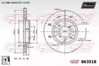 MAXTECH 8635180080 -  Тормозной диск