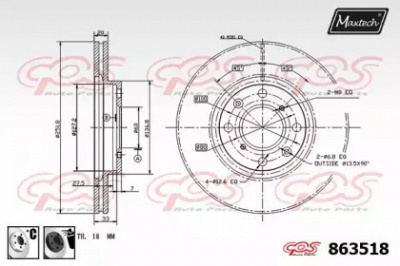 MAXTECH 8635186060 -  Тормозной диск