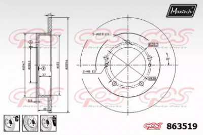 MAXTECH 8635196880 -  Тормозной диск