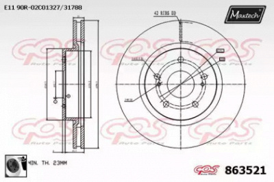 MAXTECH 8635210060 -  Тормозной диск