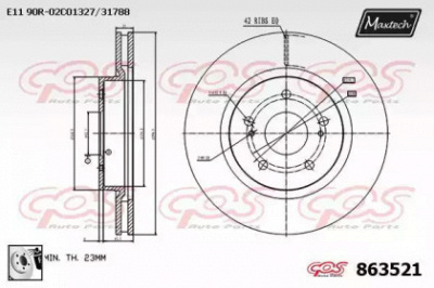 MAXTECH 8635210080 -  Тормозной диск