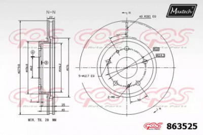 MAXTECH 8635250000 -  Тормозной диск