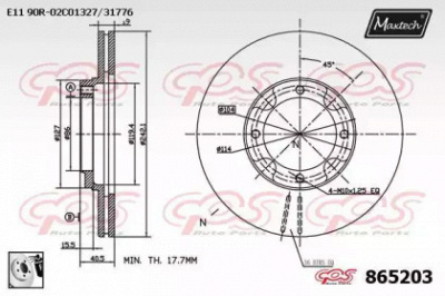 MAXTECH 8652030080 -  Тормозной диск