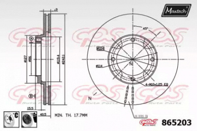 MAXTECH 8652036060 -  Тормозной диск