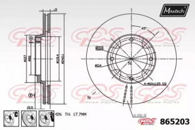 MAXTECH 8652036980 -  Тормозной диск