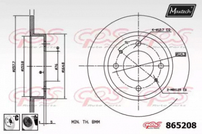 MAXTECH 8652086060 -  Тормозной диск